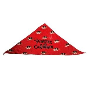 Mickey Mouse Pirates OF The Caribbean Handkerchief Scarf Disney Cruise Lane EUC